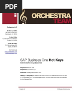 Download SAP Business One Shortcut Keys and Hotkeys by Orchestra Team by OrchestraTeam SN23456236 doc pdf