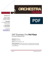 SAP Business One Shortcut Keys and Hotkeys by Orchestra Team