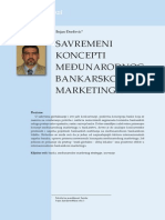 Savremeni Koncepti Međunarodnog Bankarskog Marketinga: Stručni Prilozi
