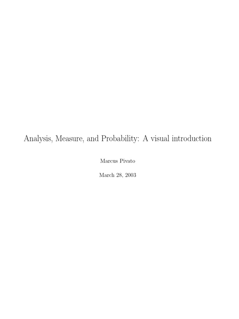 Visual Introduction To Measure Theory | PDF | Measure (Mathematics) | Space