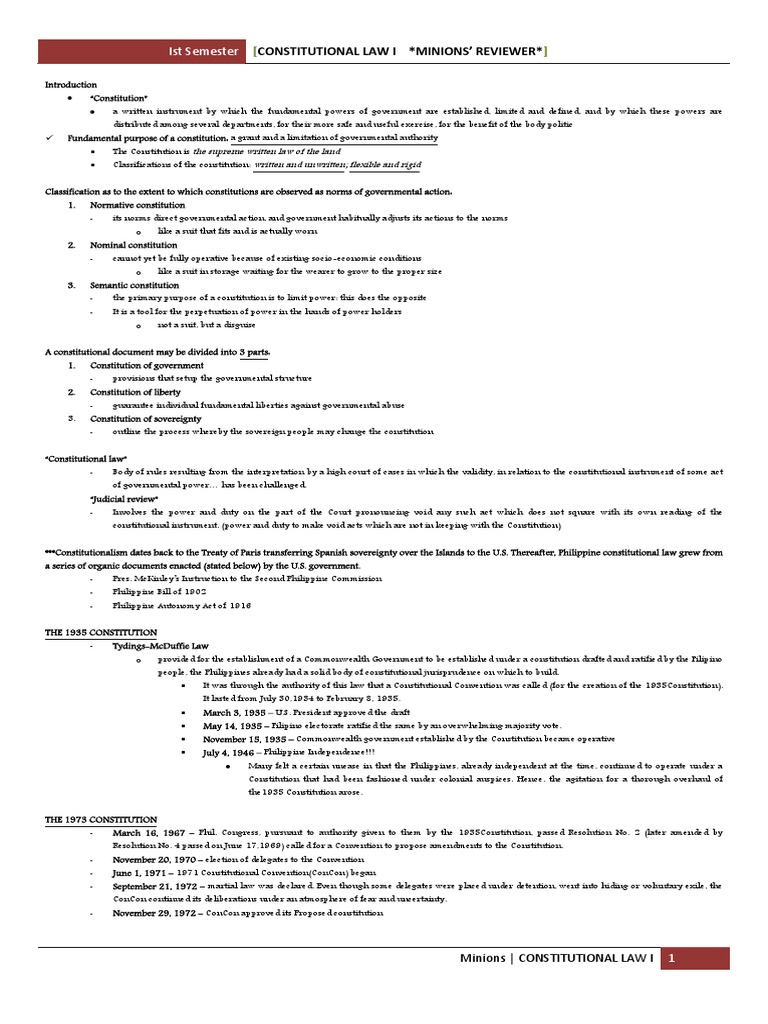Consti I MT Reviewer | PDF | United States Congress | American Government