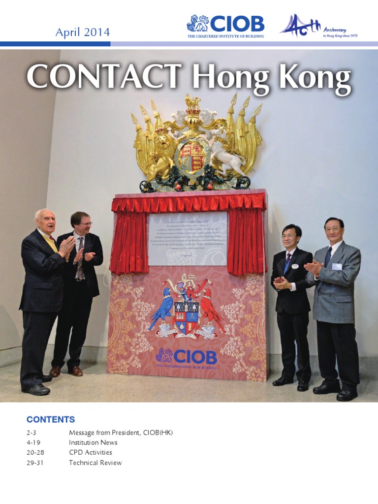 CIOB HK: Chartered Status Update | PDF | Hong Kong | Engineering
