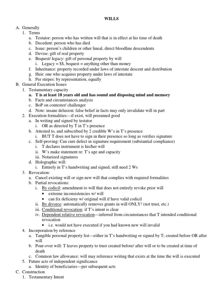 Delaware Wills and Trusts Trust Law Will And Testament