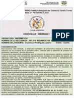 Secuencia Matemática Aplico Movimientos en El Plano