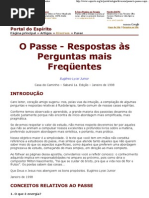 Eugenio L Junior - O Passe Respostas às Perguntas