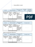 Analisis de Los Indicadores Educativos. Excel