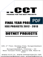 2012 Dot Net Project Titles For Colleges (Printout)