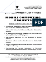 Java - Mobile Computing Project Titles - List 2012-13, 2011, 2010, 2009, 2008