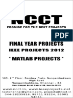 NCCT - 2012 - 2013 IEEE Projects List - MATLAB Projects
