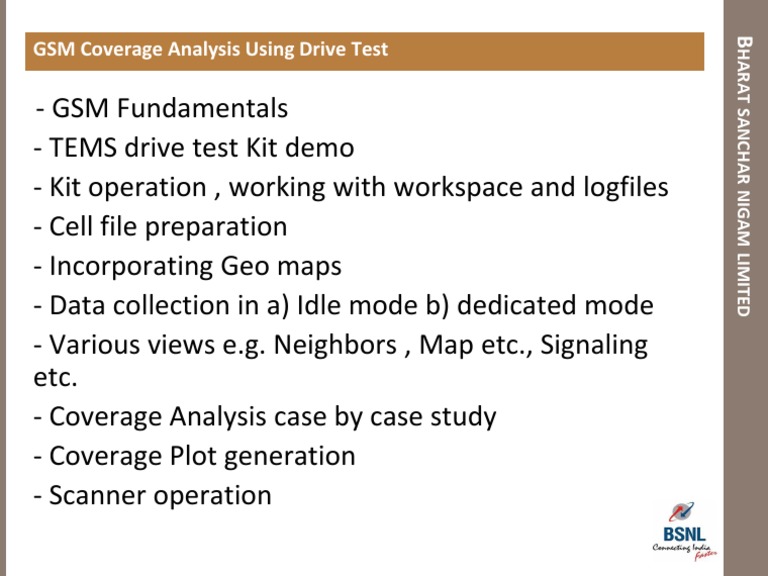 GSM Coverage Analysis with Drive Testing | PDF