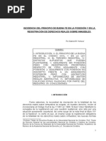 Ventura - Incidencia Del Principio de Buena Fe en La Posesión y en La