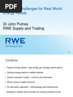 Valuation Challenges For Real World Energy Assets: DR John Putney RWE Supply and Trading