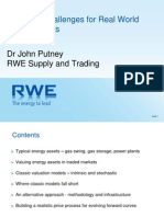 Valuation Challenges For Real World Energy Assets: DR John Putney RWE Supply and Trading