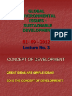 Global Environmental Issues Sustainable Development: Lecture No. 3