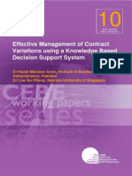 Effective Management of Contract Variation