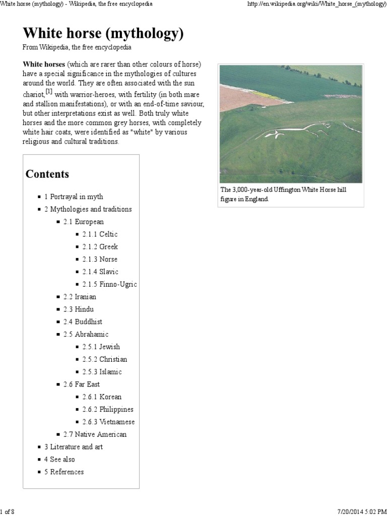 White Horse (Mythology) Wikipedia, The Free Encyclopedia PDF
