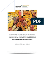 Reforma de La Ley de Semillas en Argentina. Análisis de La Propuesta Del Gobierno y Sus Principales Impulsores