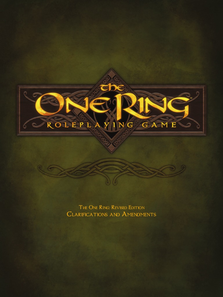 One Ring RPG Revised Edition Updates | PDF | Dwarf (Middle Earth) | Leisure