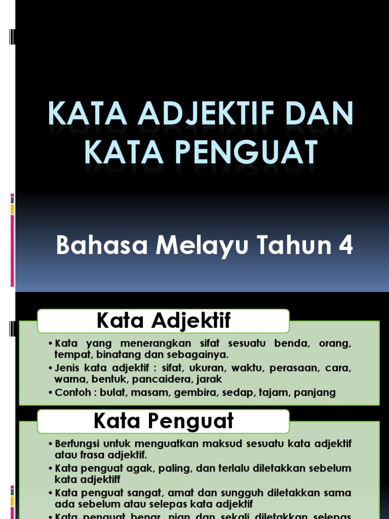 Kata Adjektif Dan Kata Penguat Pdf