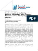 Longitudinal, Educational Design Research Investigation of The Temporal Nature of Learning: Taking A Vygotskian Approach