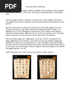 Printable Advent Calendar