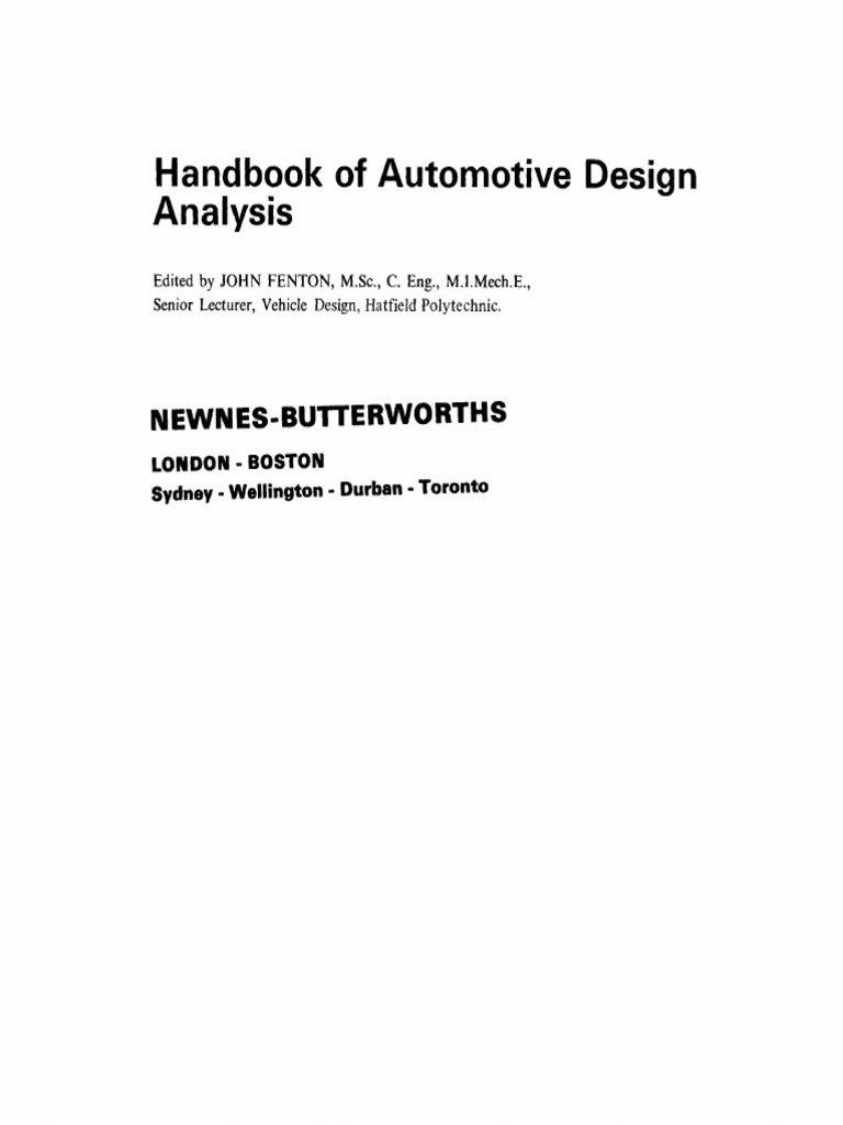 Handbook of Automotive Design Analysis | PDF | Art | Computers