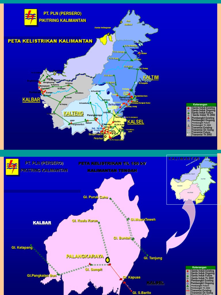  Peta  Dan  Single Line Kalimantan 
