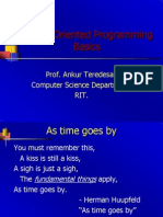 Object-Oriented Programming Basics: Prof. Ankur Teredesai, Computer Science Department, Rit
