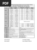 Time Table- Ist Year