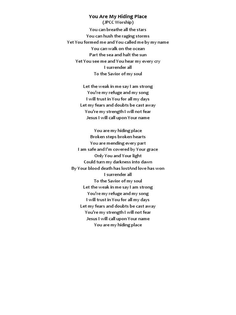 You Are My Hiding Place | Pdf