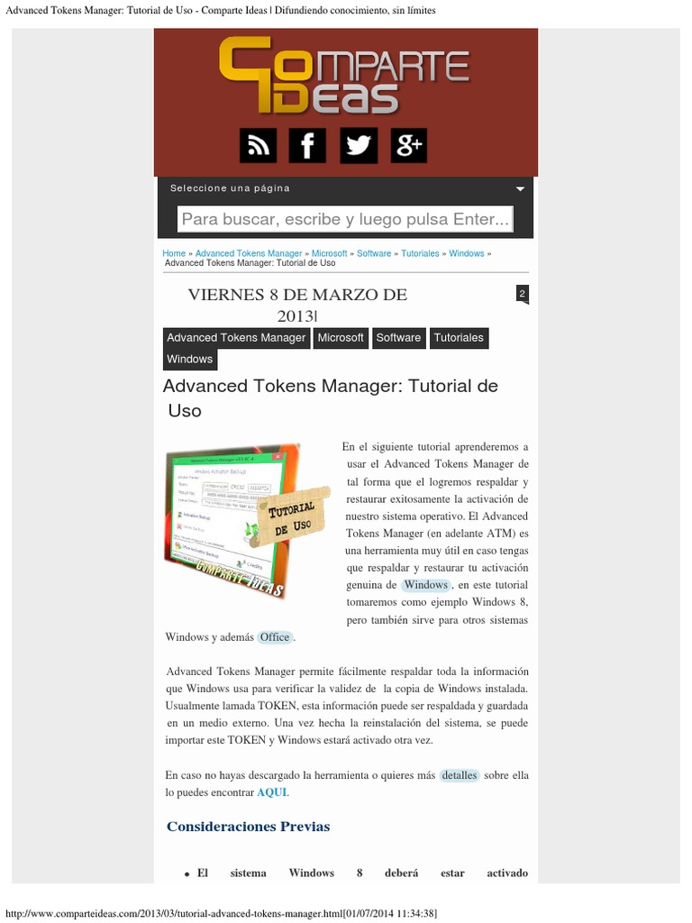 Advanced Tokens Manager | PDF | Archivo de computadora | Microsoft Windows