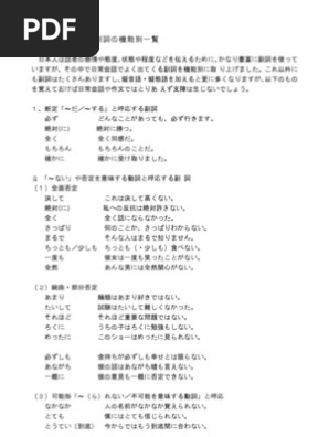 よく使う副詞の機能別一覧 Pdf