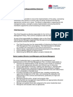 Risk Management Responsibilities Statement