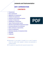 Measurements and Instrumentation