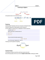 Factoring in Algebra