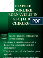 Etapele Ingrijirii Bolnavului Chirurgical