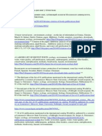 part 1 of huge 7000-page list of posts, links on environmental safety, environmental science, biology, ecology, water quality, ecotoxicology, science. 92 pages.http://ru.scribd.com/doc/234645921/