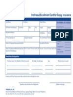 Individual Enrollment Card_Group Insurance