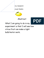 Fruit Battery Research