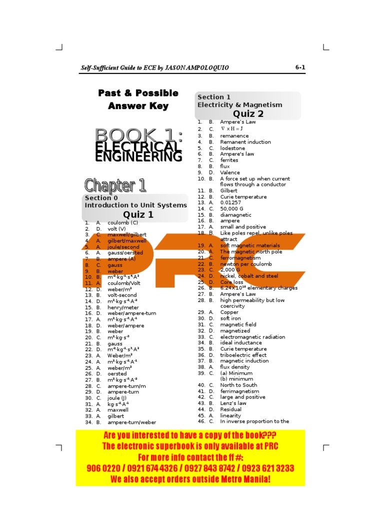 Superbook ECE Guide and Answer Key | PDF | Inductance | Transformer