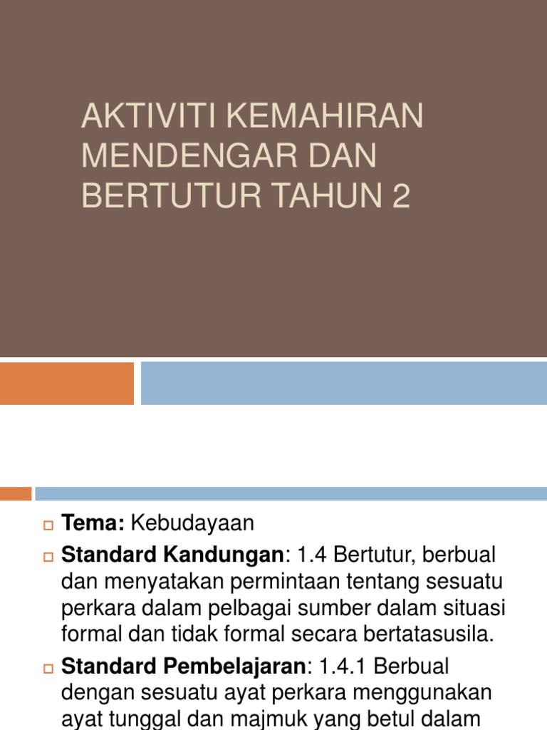 Kemahiran Bertutur Oleh Lok Jia Yin Ppsimp Bahasa Melayu 2