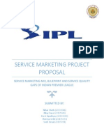 Service Marketing Project Proposal: Service Marketing Mix, Blueprint and Service Quality Gaps of Indian Premier League