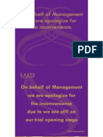 On Behalf of Management We Are Apologize For The Inconvenience