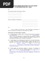 RTI Application Format Sample | PDF