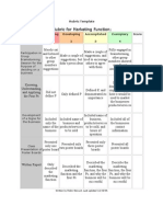 Rubric Template