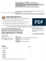 Superbomberman 3 Cheats (SNES Cheats) PDF