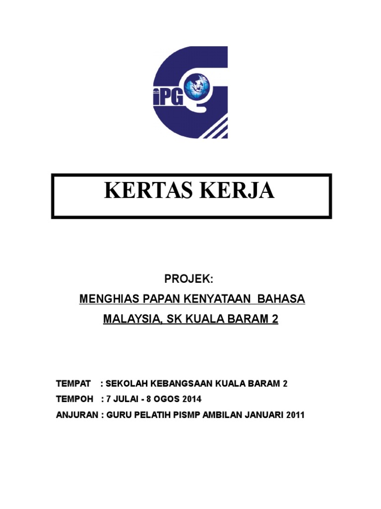Kertas Kerja Papan Kenyataan