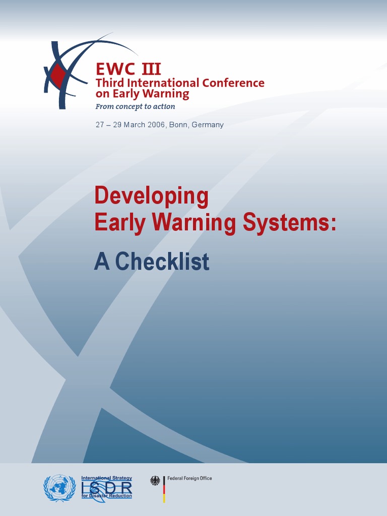 Developing PeopleCentered Early Warning Systems A Practical Checklist