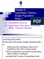 Hypothesis Testing for Normal Mean with Known and Unknown Variance