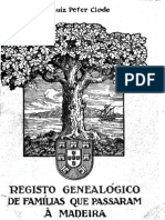 Registo Genealogico Das Familias Que Passaram À Madeira - Letra A